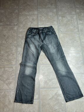 New Flypaper Boys Size 18 Jeans Slim Bootcut Gray Denim